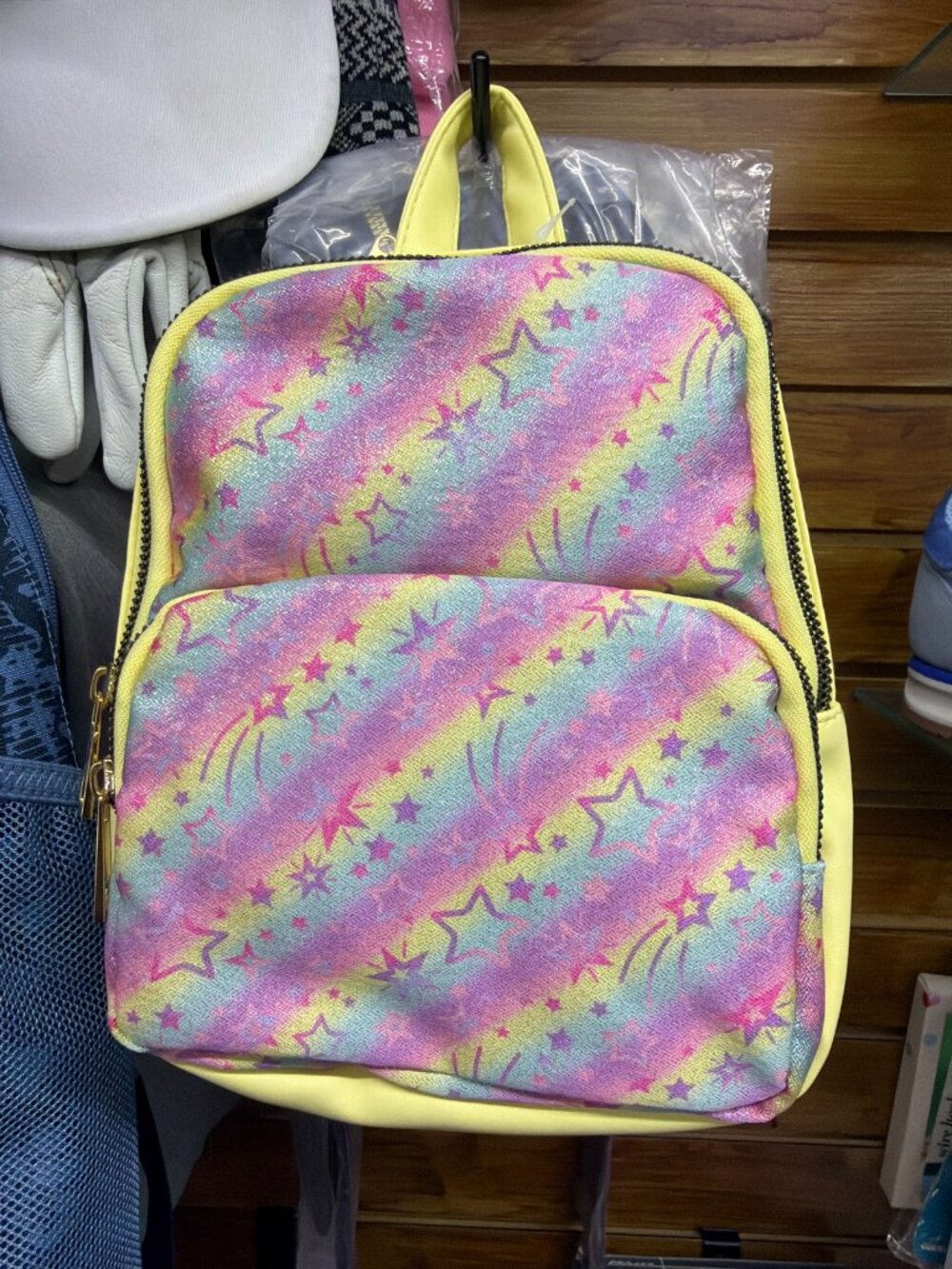 Girls Star Print Rainbow Mini Backpack New With Tags